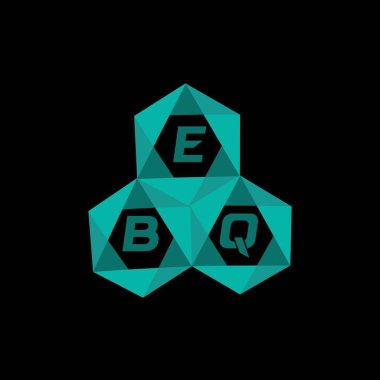 EBQ yaratıcı minimalist harf logosu. EBQ benzersiz vektör baş harfleri harf logosu tasarımı