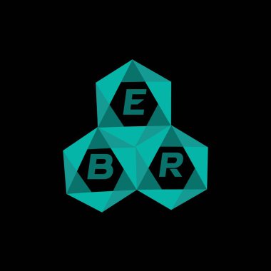 EBR yaratıcı minimalist harf logosu. EBR benzersiz vektör baş harfleri harf logosu tasarımı