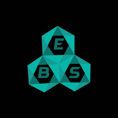 EBS yaratıcı minimalist harf logosu. EBS eşsiz vektör baş harfleri alfabe harf logosu tasarımı