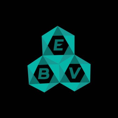 EBV yaratıcı minimalist harf logosu. EBV benzersiz vektör baş harfleri harf logosu tasarımı