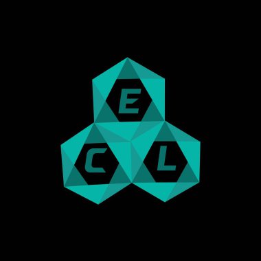 ECL yaratıcı minimalist harf logosu. ECL benzersiz vektör baş harfleri harf logosu tasarımı