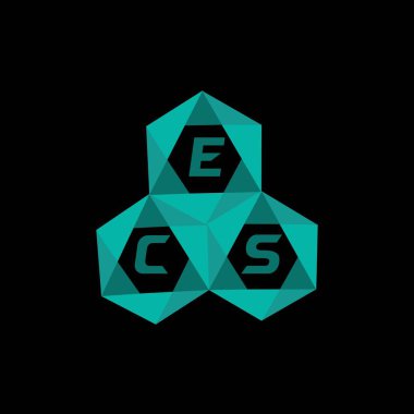 ECS yaratıcı minimalist harf logosu. ECS benzersiz vektör baş harfleri harf logosu tasarımı