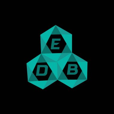 EDB yaratıcı minimalist harf logosu. EDB benzersiz vektör baş harfleri harf logosu tasarımı
