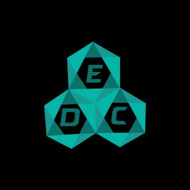EDC yaratıcı minimalist harf logosu. EDC eşsiz vektör baş harfleri alfabe harfi logosu EDC yaratıcı minimalist harf logosu. EDC benzersiz vektör baş harfleri harf logosu tasarımı