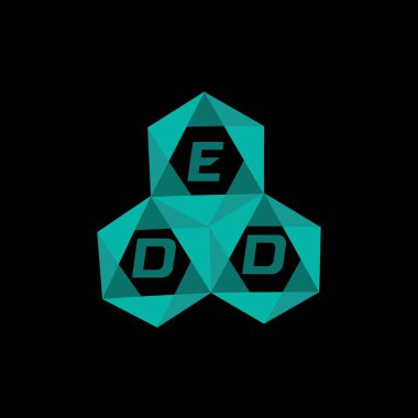 EDD yaratıcı minimalist harf logosu. EDD benzersiz vektör baş harfleri harf logosu tasarımı