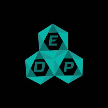 EDP yaratıcı minimalist harf logosu. EDP benzersiz vektör baş harfleri alfabe harfi logo tasarımı