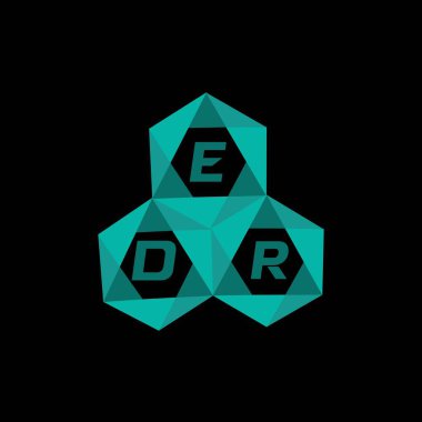 EDR yaratıcı minimalist harf logosu. EDR eşsiz vektör baş harfleri alfabe harfi logosu EDR yaratıcı minimalist harf logosu. EDR benzersiz vektör baş harfleri harf logosu tasarımı