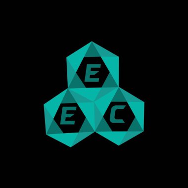 EDC yaratıcı minimalist harf logosu. EDC benzersiz vektör baş harfleri harf logosu tasarımı