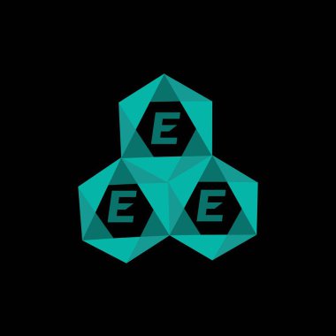 Yaratıcı minimalist harf logosu. EDE benzersiz vektör baş harfleri harf logosu tasarımı