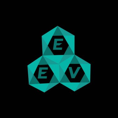 EDV yaratıcı minimalist harf logosu. EDV benzersiz vektör baş harfleri harf logosu tasarımı