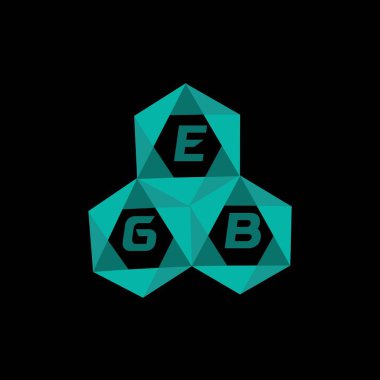 EGB yaratıcı minimalist harf logosu. EGB eşsiz vektör baş harfleri alfabe harfi logosu EGB yaratıcı minimalist harf logosu. EGB benzersiz vektör baş harfleri harf logosu tasarımı