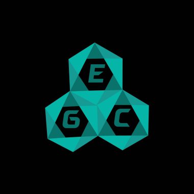 EGC yaratıcı minimalist harf logosu. EGC benzersiz vektör baş harfleri harf logosu tasarımı