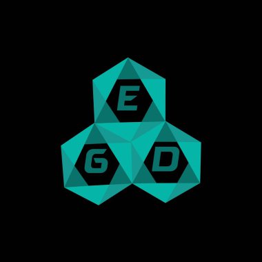EGD yaratıcı minimalist harf logosu. EGD benzersiz vektör baş harfleri harf logosu tasarımı