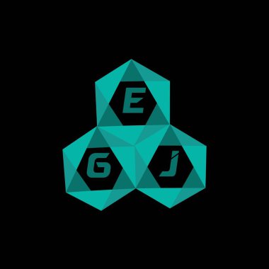 EGJ yaratıcı minimalist harf logosu. EGJ benzersiz vektör baş harfleri harf logosu tasarımı