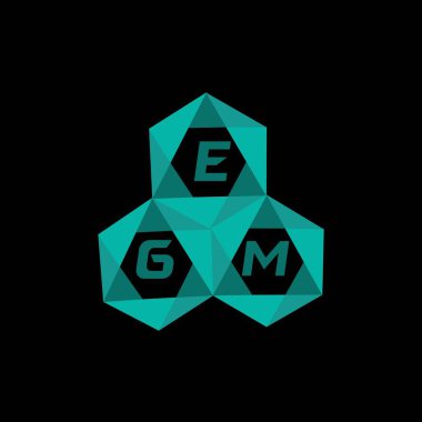 EGM yaratıcı minimalist harf logosu. EGM benzersiz vektör baş harfleri harf logosu tasarımı