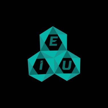EIU yaratıcı minimalist harf logosu. EIU benzersiz vektör baş harfleri harf logosu tasarımı