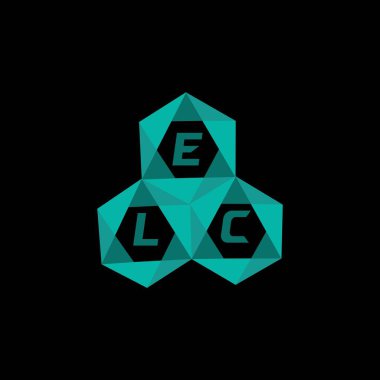 ELC yaratıcı minimalist harf logosu. ELC benzersiz vektör baş harfleri alfabe harf logosu tasarımı