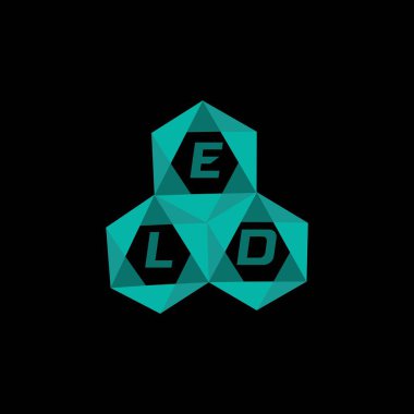 ELD yaratıcı minimalist harf logosu. ELD eşsiz vektör baş harfleri alfabe harf logosu tasarımı