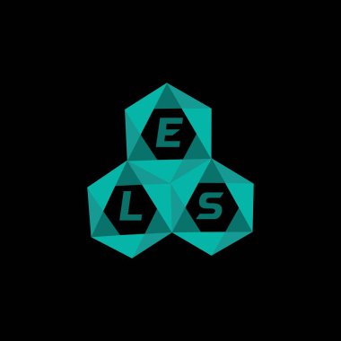 ELS 'in yaratıcı minimalist harf logosu. ELS benzersiz vektör baş harfleri alfabe harf logosu tasarımı