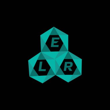 ELR yaratıcı minimalist harf logosu. ELR eşsiz vektör baş harfleri alfabe harf logosu tasarımı