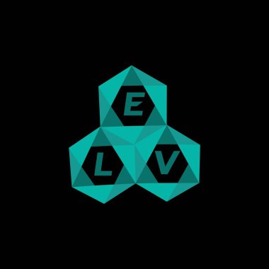 ELV yaratıcı minimalist harf logosu. ELV eşsiz vektör baş harfleri alfabe harf logosu tasarımı