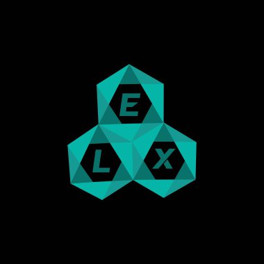 ELX yaratıcı minimalist harf logosu. ELX eşsiz vektör baş harfleri alfabe harf logosu tasarımı