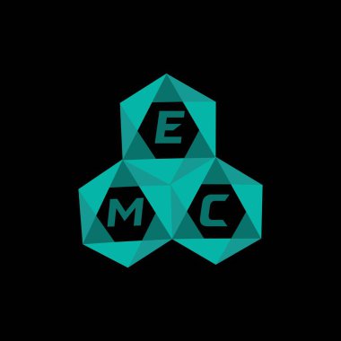 EMC yaratıcı minimalist harf logosu. EMC benzersiz vektör baş harfleri alfabe harfi logosu. Yaratıcı minimalist harf logosu. EMC benzersiz vektör baş harfleri alfabe harfi logosu. Yaratıcı minimalist harf logosu. EMC benzersiz vektör baş harfleri alph