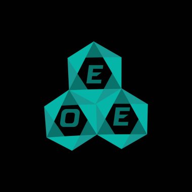 EOE yaratıcı minimalist harf logosu. EOE benzersiz vektör baş harfleri harf logosu tasarımı