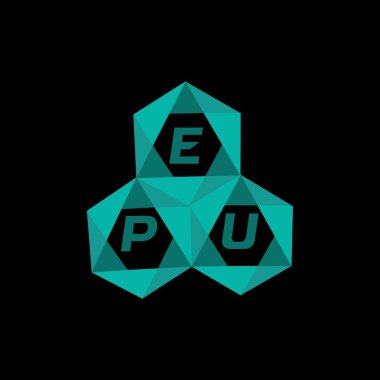 EPU yaratıcı minimalist harf logosu. EPU benzersiz vektör baş harfleri harf logosu tasarımı