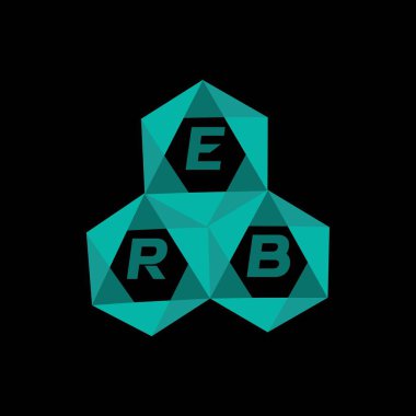 ERB yaratıcı minimalist harf logosu. ERB benzersiz vektör baş harfleri alfabe harfi logosu. Yaratıcı minimalist harf logosu. ERB benzersiz vektör baş harfleri alfabe harf logosu tasarımı