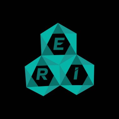 ERI yaratıcı minimalist harf logosu. ERI benzersiz vektör baş harfleri alfabe harf logosu tasarımı