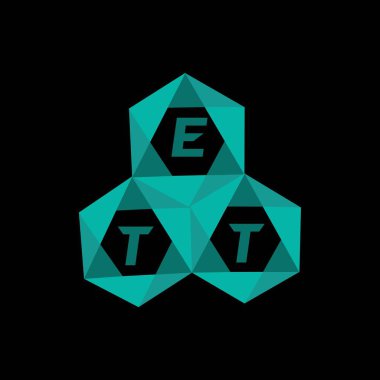 ETT yaratıcı minimalist harf logosu. ETT benzersiz vektör baş harfleri harf logosu tasarımı