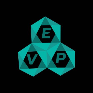 EVP yaratıcı minimalist harf logosu. EVP eşsiz vektör baş harfleri alfabe harfi logosu. Yaratıcı minimalist harf logosu. EVP eşsiz vektör baş harfleri alfabe harf logosu tasarımı