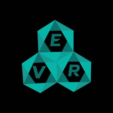 EVR yaratıcı minimalist harf logosu. EVR eşsiz vektör baş harfleri alfabe harf logosu tasarımı