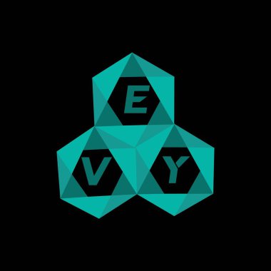 EVY yaratıcı minimalist harf logosu. EVY benzersiz vektör baş harfleri alfabe harf logosu tasarımı