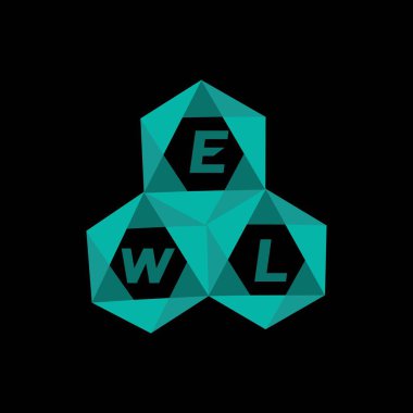EWL yaratıcı minimalist harf logosu. EWL benzersiz vektör baş harfleri harf logosu tasarımı