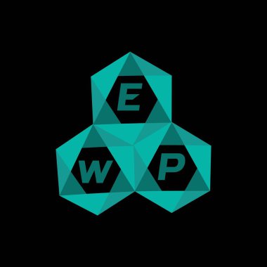 EWP yaratıcı minimalist harf logosu. EWP benzersiz vektör baş harfleri harf logosu tasarımı