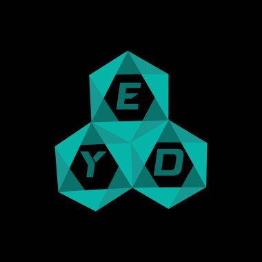 EYD yaratıcı minimalist harf logosu. EYD benzersiz vektör baş harfleri harf logosu tasarımı