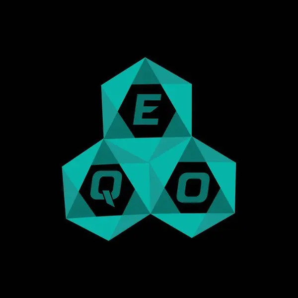 EQO yaratıcı minimalist harf logosu. EQO eşsiz vektör baş harfleri harf logosu tasarımı