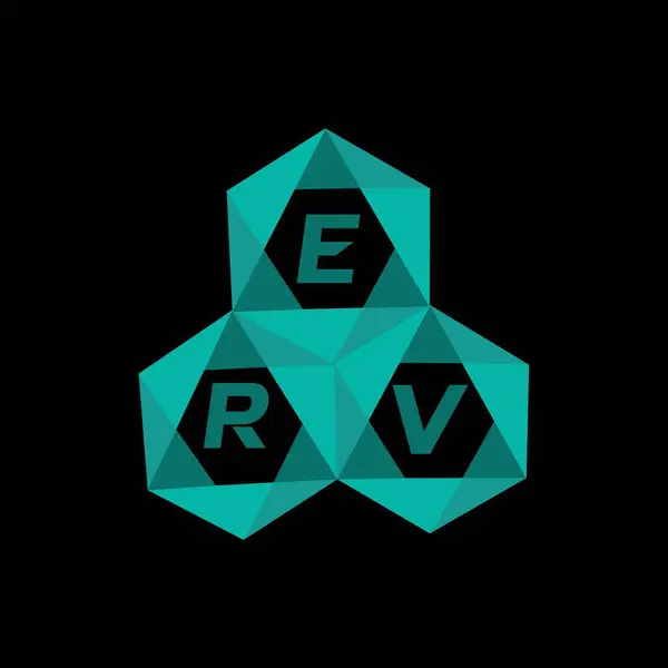 ERV yaratıcı minimalist harf logosu. ERV benzersiz vektör baş harfleri alfabe harfi logo tasarımı