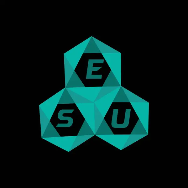 ESU yaratıcı minimalist harf logosu. ESU eşsiz vektör baş harfleri alfabe harfi logosu. Yaratıcı minimalist harf logosu. ESU eşsiz vektör baş harfleri harf logosu tasarımı