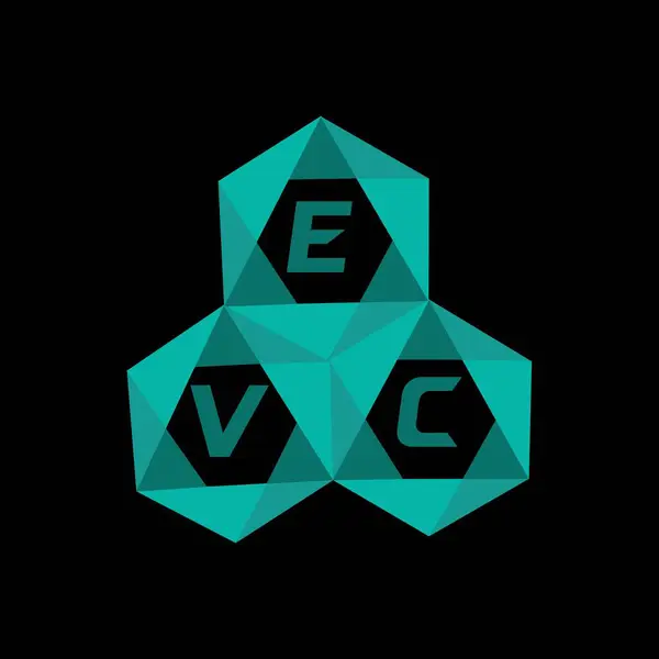 EVC yaratıcı minimalist harf logosu. EVC eşsiz vektör baş harfleri alfabe harf logosu tasarımı