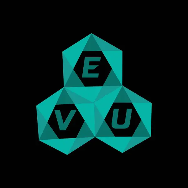 EVU yaratıcı minimalist harf logosu. EVU benzersiz vektör baş harfleri harf logosu tasarımı