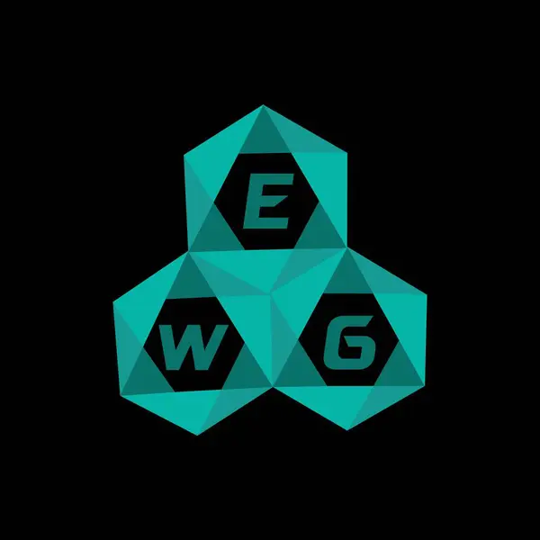 EWG yaratıcı minimalist harf logosu. EWG benzersiz vektör baş harfleri harf logosu tasarımı