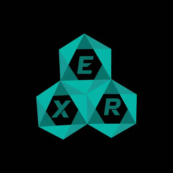 EXR yaratıcı minimalist harf logosu. EXR benzersiz vektör baş harfleri alfabe harfi logo tasarımı