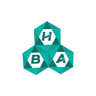 HBA yaratıcı minimalist harf logosu. HBA benzersiz vektör baş harfleri harf logosu tasarımı 