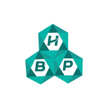 HBP yaratıcı minimalist harf logosu. HBP benzersiz vektör baş harfleri harf logosu tasarımı