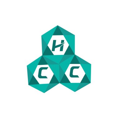 HCC yaratıcı minimalist harf logosu. HCC benzersiz vektör baş harfleri harf logosu tasarımı
