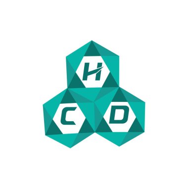 HCD yaratıcı minimalist harf logosu. HCD benzersiz vektör baş harfleri harf logosu tasarımı