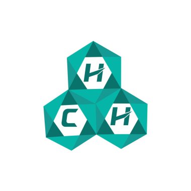 HCH yaratıcı minimalist harf logosu. HCH benzersiz vektör baş harfleri alfabe harfi logo tasarımı